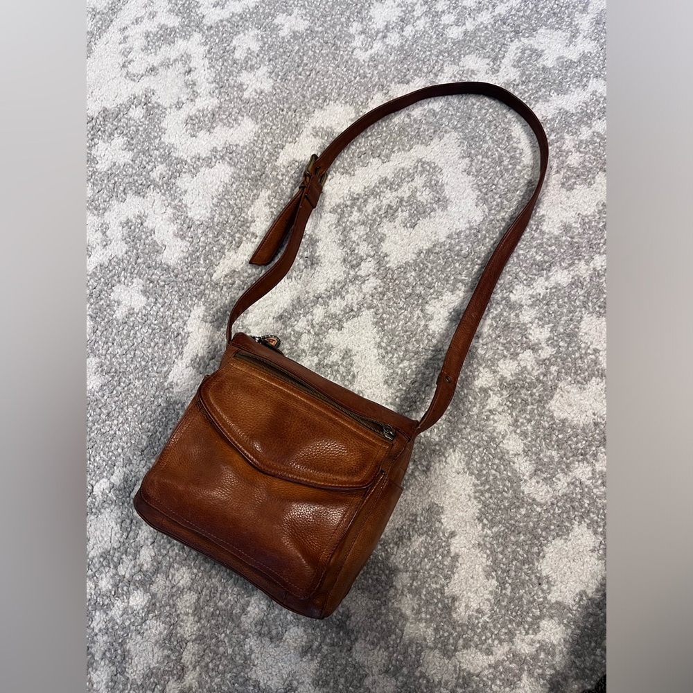Vintage Fossil Leather Purse Crossbody Bag Boho Western Urban Outfitters Y2K